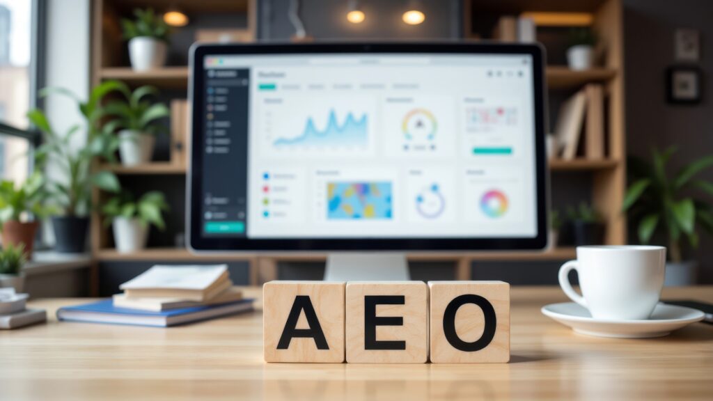 AEO (Answer Engine Optimization) illustration