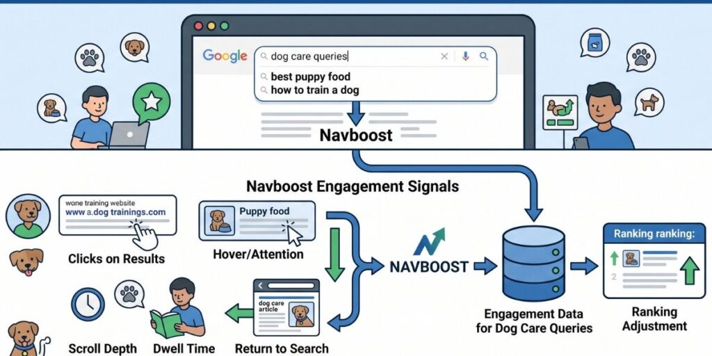 Navboost engagement signals graph